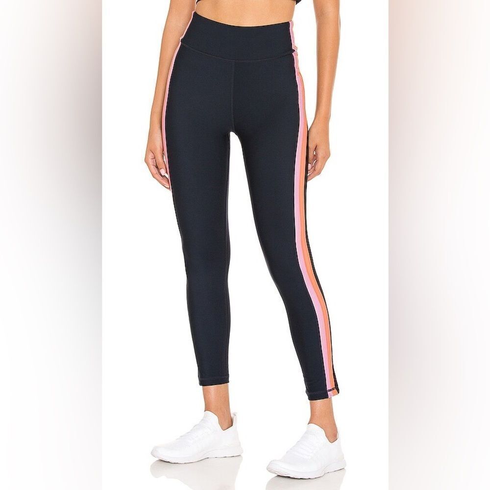 THE UPSIDE Jewel Col Block Midi Legging Pant in Navy - Picture 4 of 11